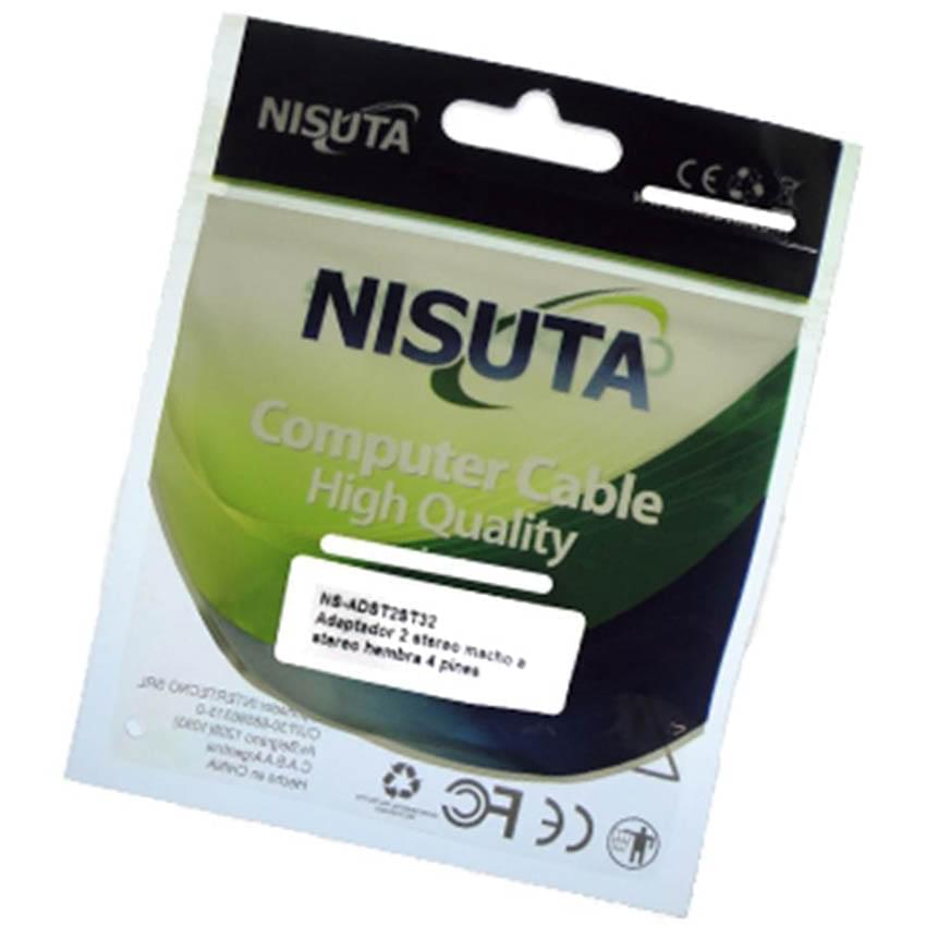 Adaptador Fijo 2 Plug 3,5 1 Plug 3,5 H Nisuta Ns-Adst2st32